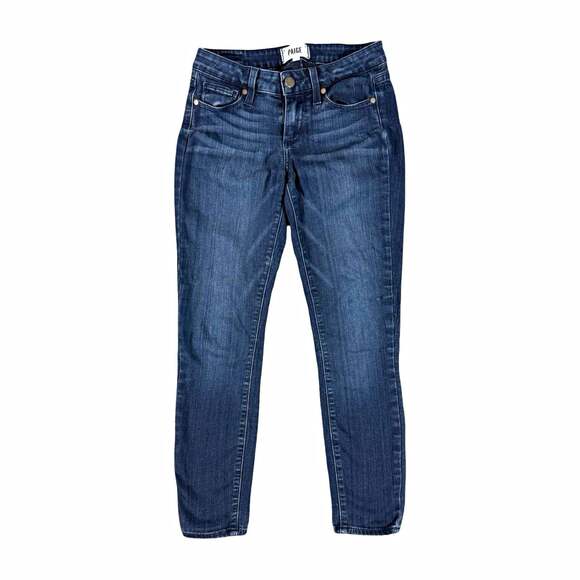 Paige Denim - PAIGE Anthropology Women’s Dark Wash Skinny Slim Stretch Denim Jeans Size 25